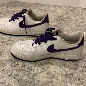 Nike Air Force 1 white purple size 14 315122–157